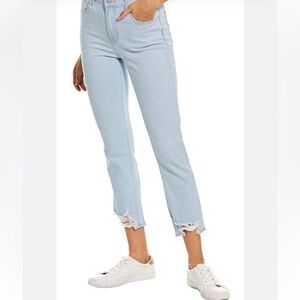 J Brand Ruby Surf Destruct High Rise Cropped Jean Size 25